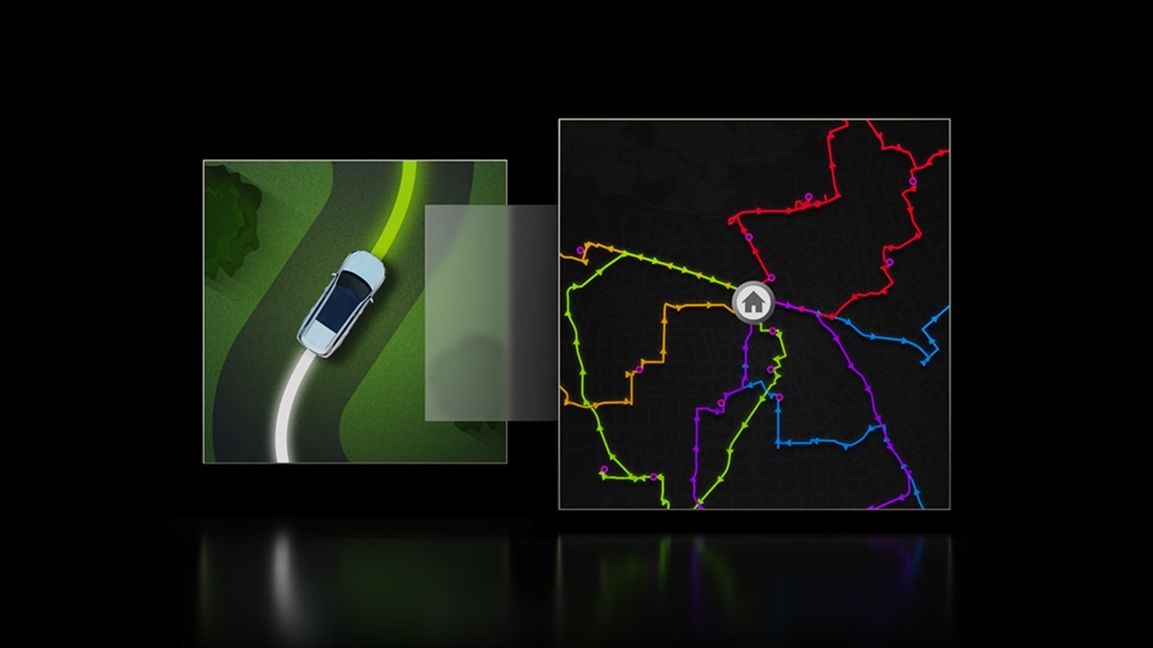 Optimieren Sie mit dem NVIDIA cuOpt-Cloud-Dienst die Routen für eine Fahrzeugflotte.