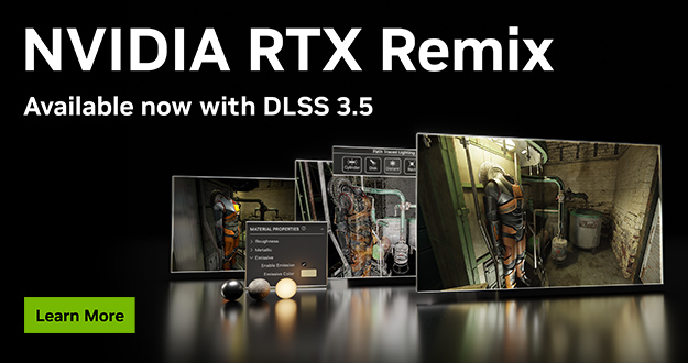 NVIDIA RTX Remix: Ya está disponible DLSS 3.5 con reconstrucción de rayos para mejorar los modelos con ray tracing completo.