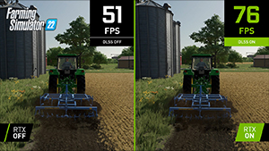 支援 DLSS 的《百萬農青大作戰 22 (Farming Simulator 22) 》