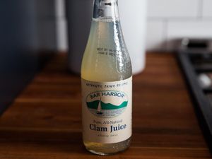 A bottle of clam juice. 