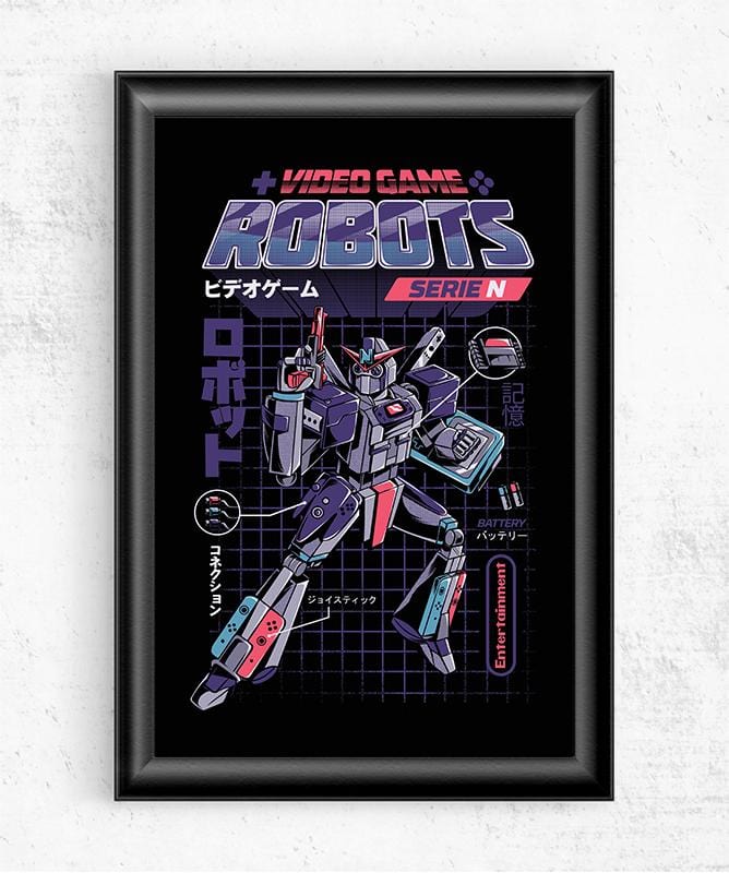 Video Game Robot - Model N Posters by Ilustrata - Pixel Empire