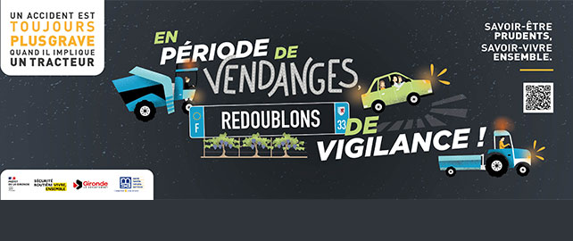 Une campagne pour prévenir le risque routier agricole en Gironde