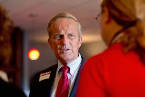 KIRKWOOD, MO - SEPTEMBER 24:  U.S. Rep. Todd Akin (R-MO) speaks to supporters during a fundraiser, which was also attended by Former Speaker of the House Newt Gingrich, on September 24, 2012 in Kirkwood, Missouri. Gingrich was in the St. Louis area to support Akin's U.S. Senate campaign against incumbent Claire McCaskill. (Photo by Whitney Curtis/Getty Images)