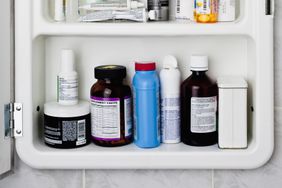 Things to Declutter From Medicine cabinet, medicine cabinet with bottles