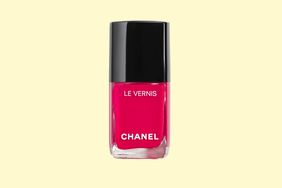 Chanel nail polish on a yellow background