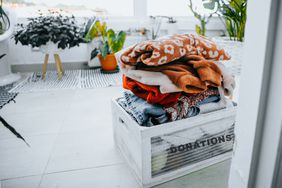 Clothing in Donation bin 