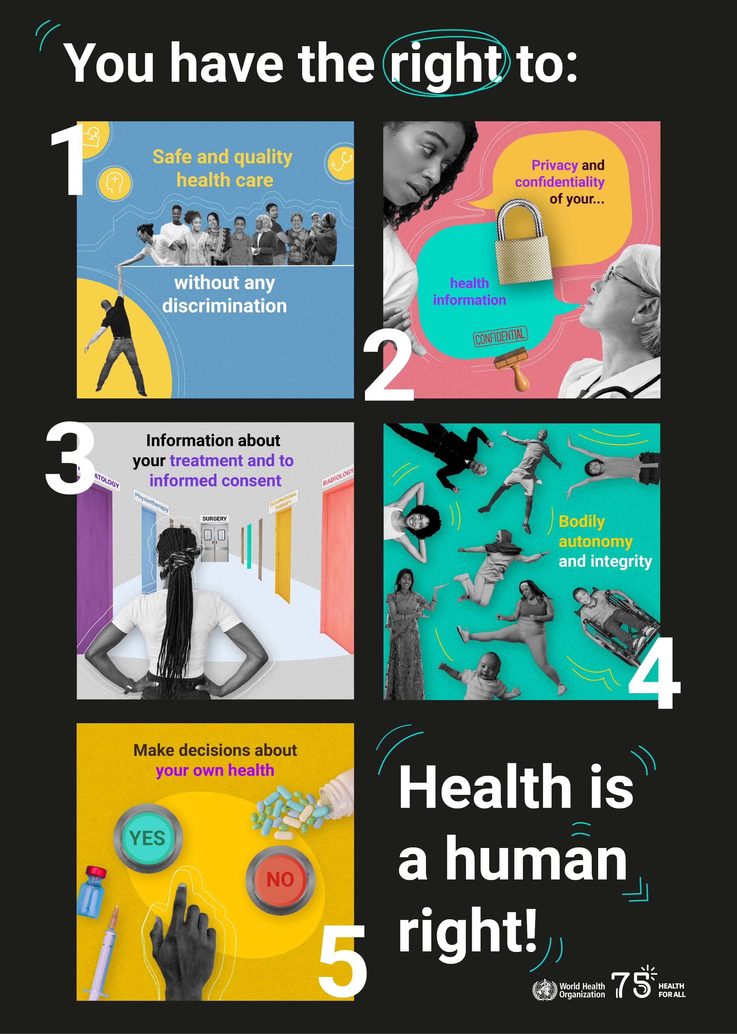 2023 Human Rights Day poster "Health is a human right"