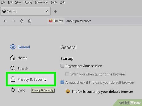 Step 2 Click the Privacy & Security tab.