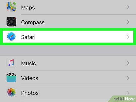 Step 2 Scroll down and tap Safari.