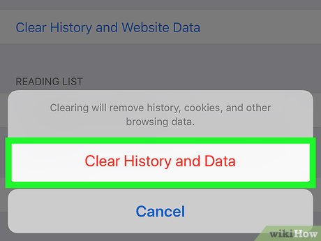 Step 4 Tap Clear History and Data when prompted.