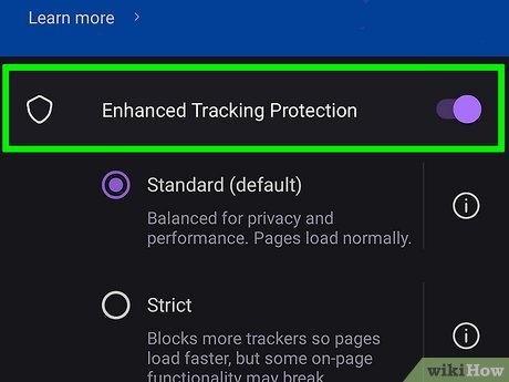 Step 5 Enable "Enhanced Tracking Protection" if disabled.