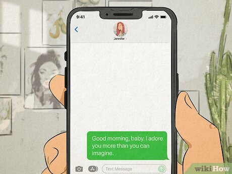 Show her how much you care with a sweet morning message.