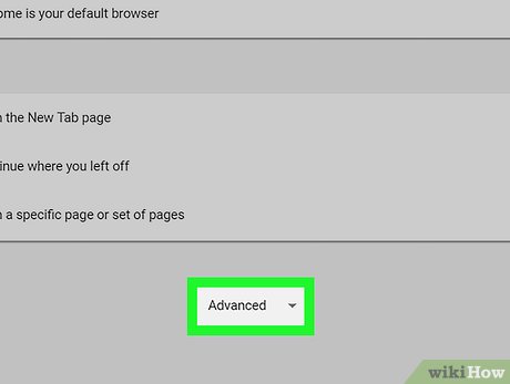 Step 4 Scroll down and click Advanced.