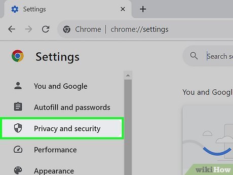 Step 3 Click Privacy and security.