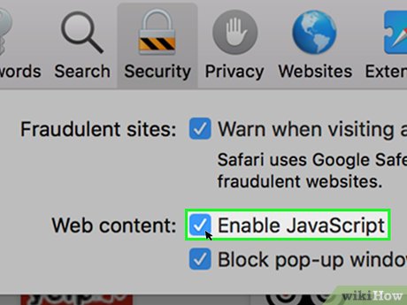 Step 8 Tích vào ô "Enable JavaScript" (Bật JavaScript).