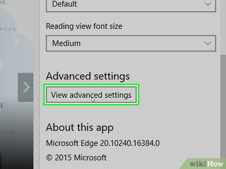 Step 4 Cuộn xuống và nhấp vào View advanced settings (Xem cài đặt nâng cao).