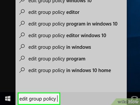 Step 9 Gõ edit group policy vào Start.