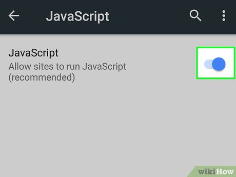 Step 9 Activez le curseur JavaScript icon.