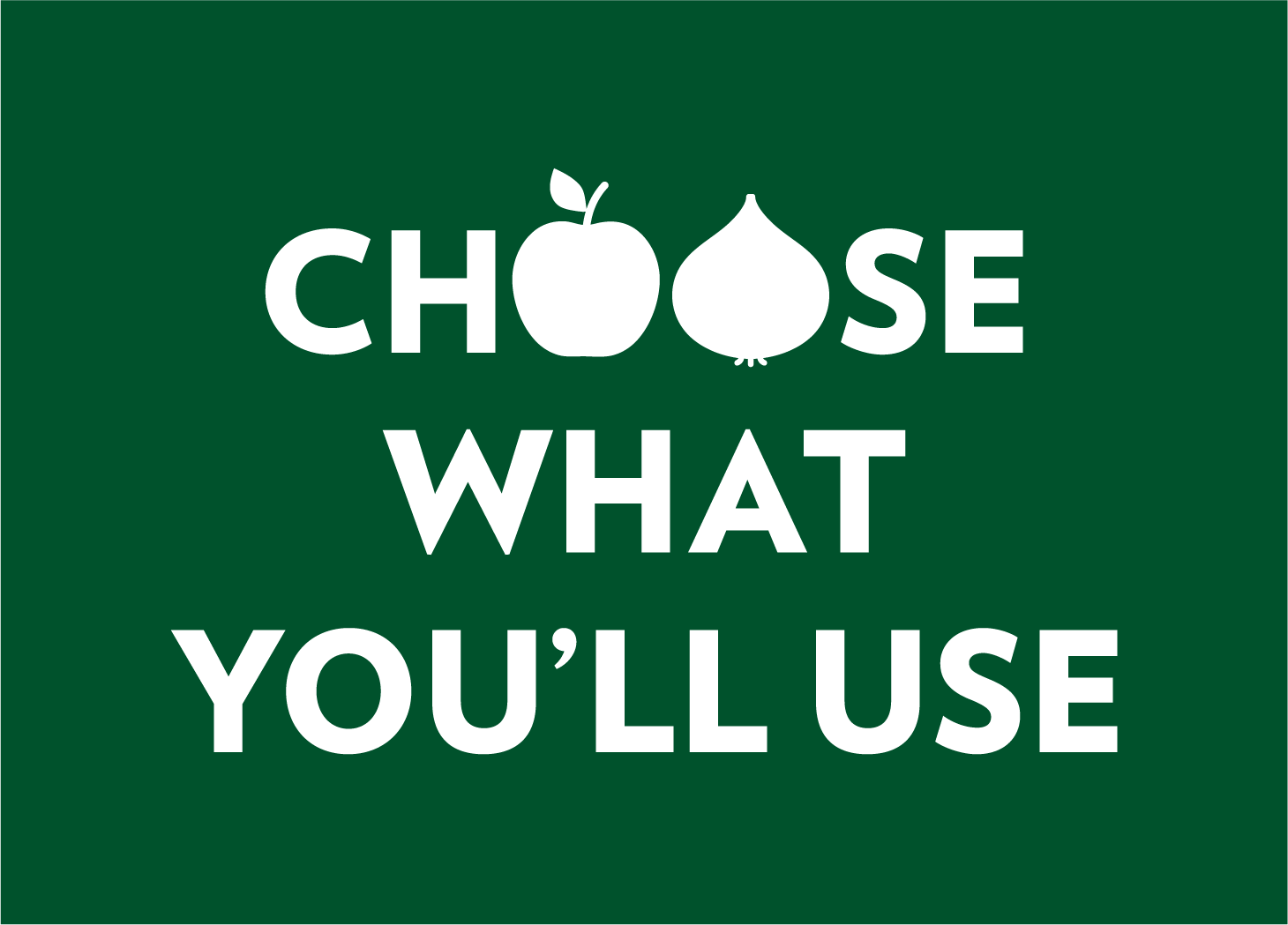 Choose What You'll Use green logo