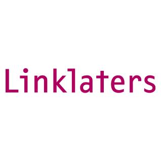Linklaters (logo written in pink text)