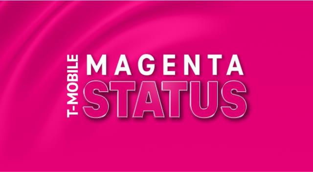 T-MOBILE MAGENTA STATUS logo on a magenta field.