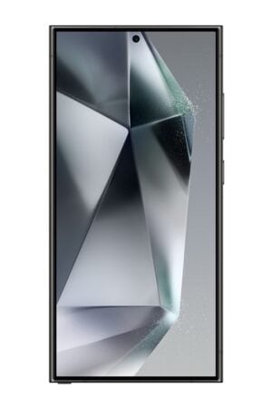 A black Samsung Galaxy S24 Ultra.