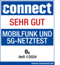 Siegel connect Mobilfunk- und 5G-Netztest: o2 sehr gut