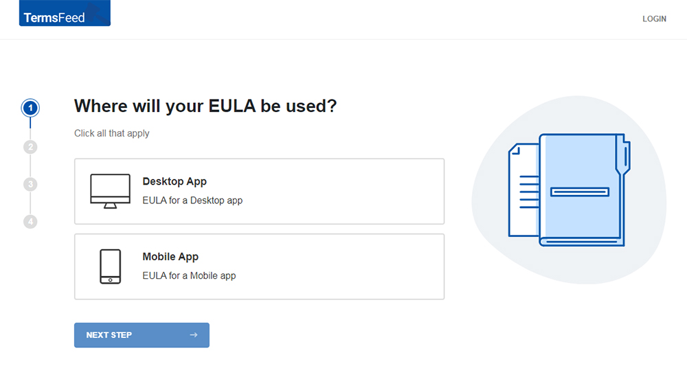TermsFeed EULA Generator: Create EULA for your App - Step 1