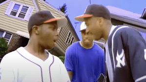 A Tribe Called Quest in the music video for "Check The Rhime."