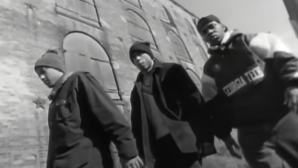 A Tribe Called Quest as they appear in the music video for "Jazz."