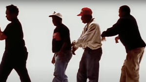 A Tribe Called Quest as they appear in "Can I Kick It."