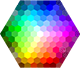 A circular color wheel showing the gradation of colors in the spectrum