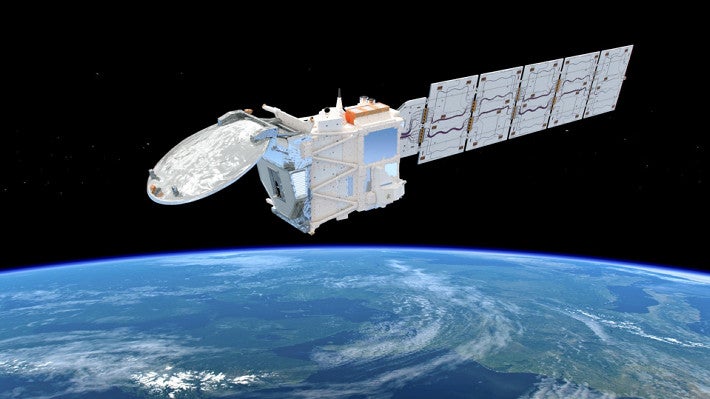 日欧が共同開発した地球観測衛星「アースケア」のイメージ（ＥＳＡ／ＡＴＧ　ｍｅｄｉａｌａｂ）