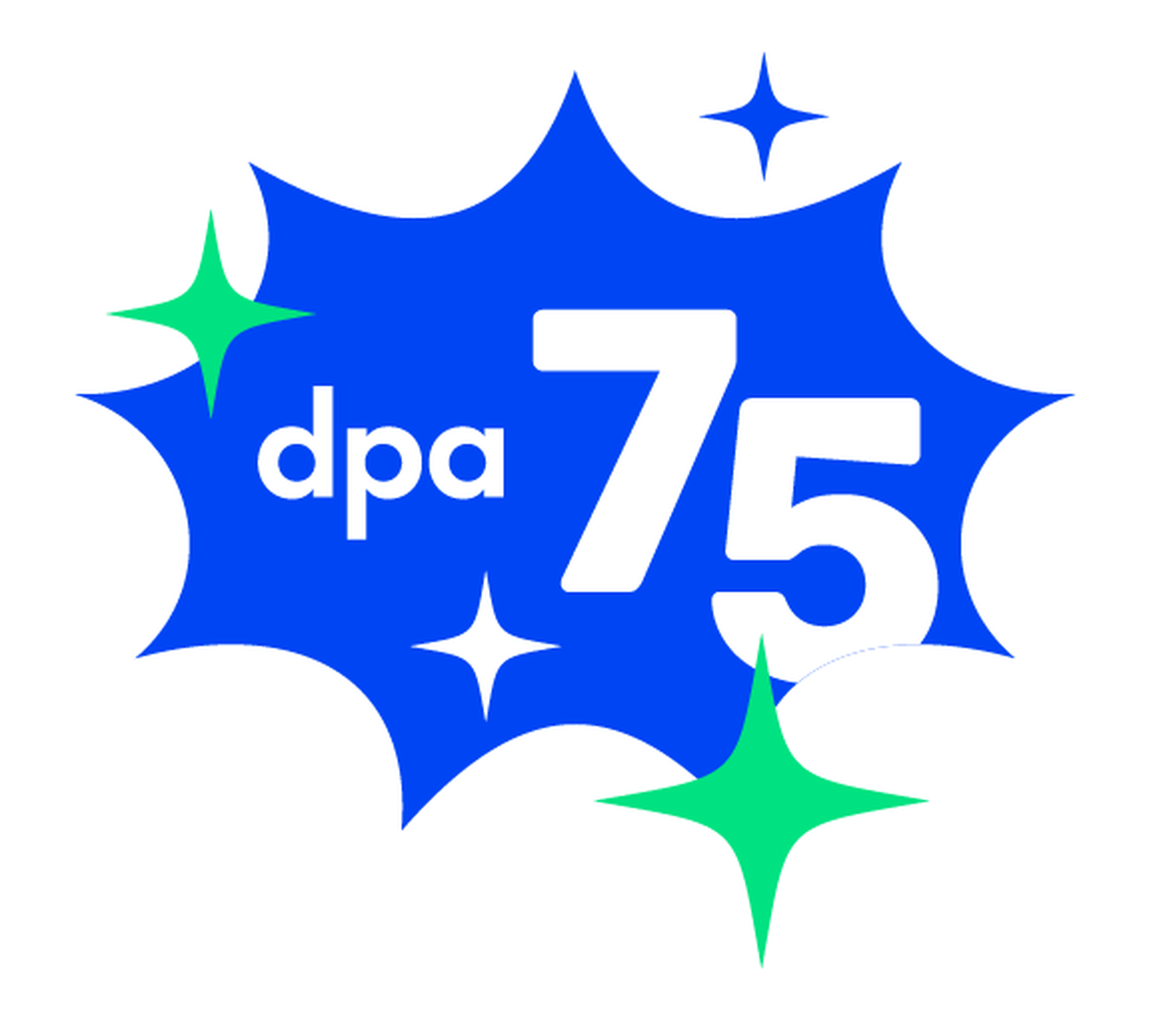 Logo 75-jähriges Jubiläum dpa