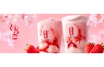ゴンチャ、「いちご杏仁 ミルクティー&フローズンティー」がパワーアップして今年も登場！　