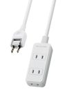 エレコム 電源タップ ほこり防止シャッター 3個口 2m ホワイト T-ST02N-2320WH