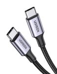 UGREEN USB Type Cケーブル PD対応 100W/5A 超急速充電 USB C ナイロン編み 断線防止 iphone17/16/15シリーズ/iPad/MacBook Pro/Galaxy S24/Matebook/iPad/Xperia等USB-C各種対応(1m, ブラック)