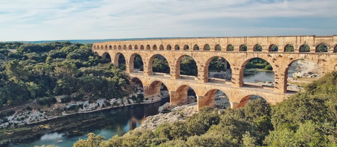 Le Pont du Gard en Occitanie. 