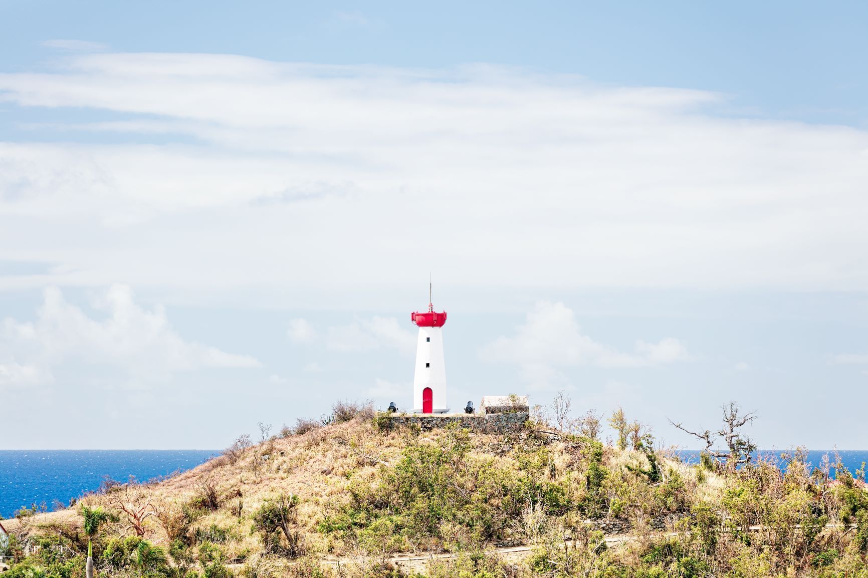 Le phare de Gustavia, à Saint-Barthélemy. 