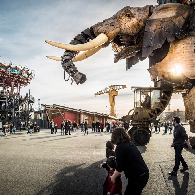 L'éléphant créé à l'occasion de l'événement Le Voyage à Nantes est devenu une véritable icône de la ville. 