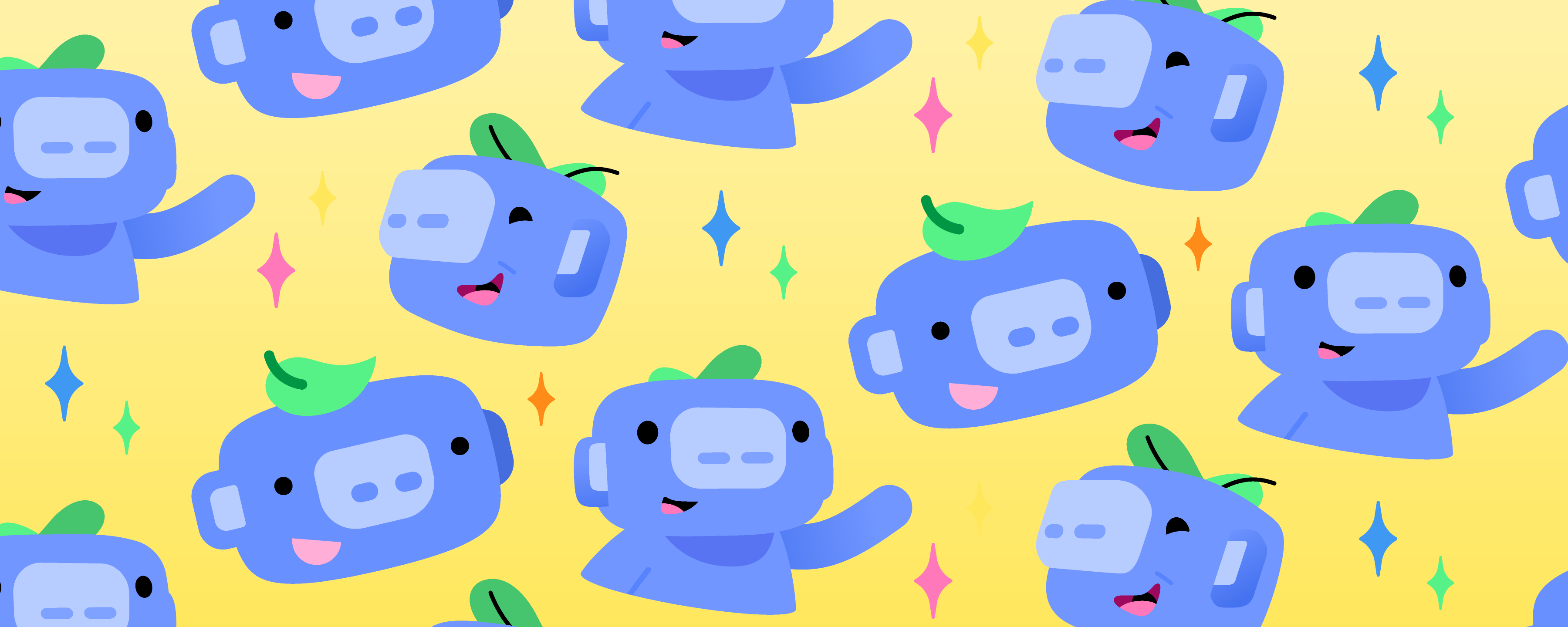 A collage of happy Wumpuses against a simple background. 