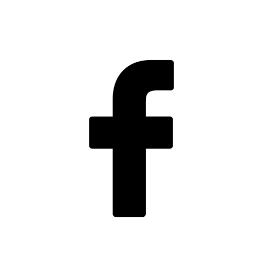 Facebook logo on a circular white background
