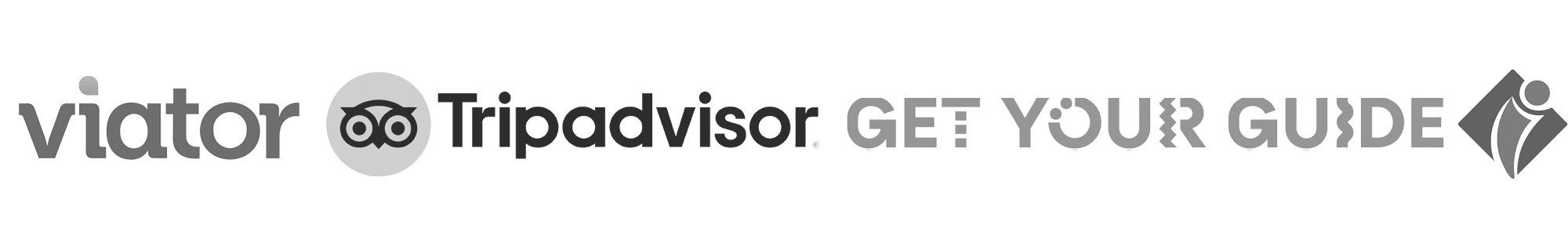 Viator Tripadvisor logos GetYourGuide