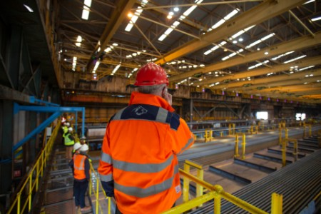 Inside view of British Steel’s plant
