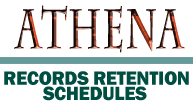 Athena Records Retention Schedules logo