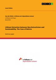 ຮູບໄອຄອນ Lithium Extraction between Neo-Extractivism and Sustainability. The Case of Bolivia