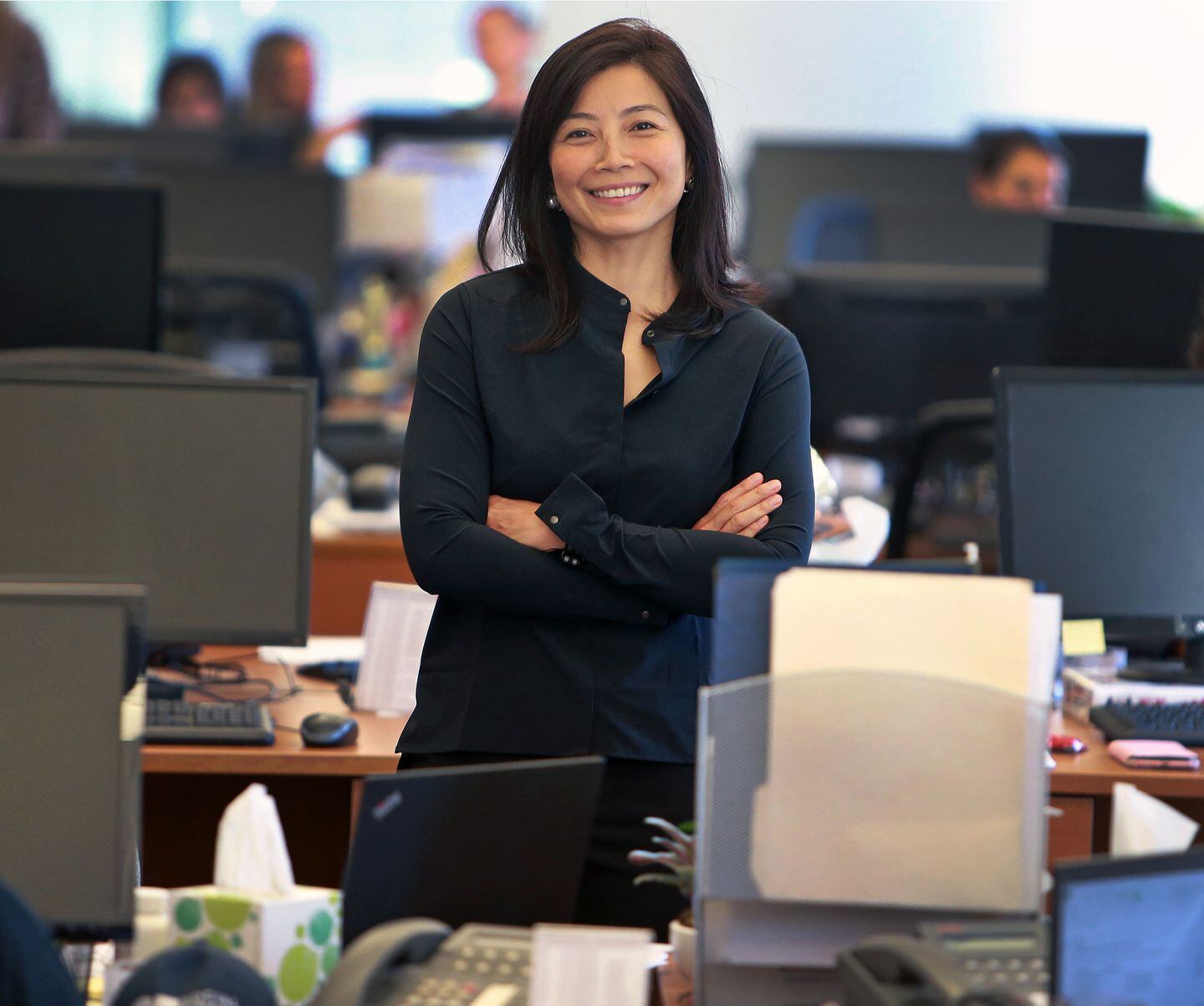Tracy Palandjian, the CEO of Social Finance, pictured in the nonprofit's office in 2017.