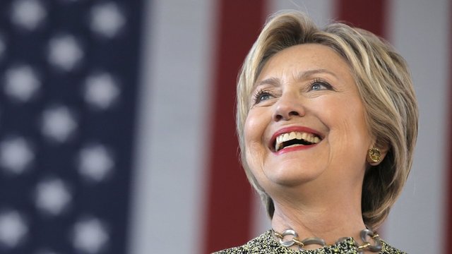 U.S. Democratic presidential candidate Hillary Clinton
