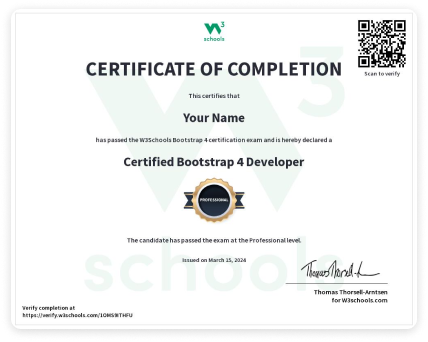 Benefits of Bootstrap 4 Certificate: