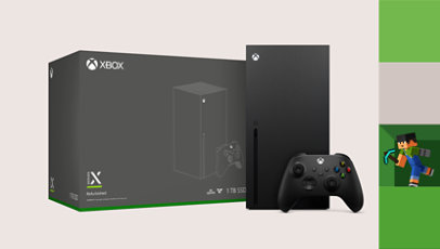 Immagine di un Xbox Series X ricondizionata certificata con Wireless Controller nel colore nero